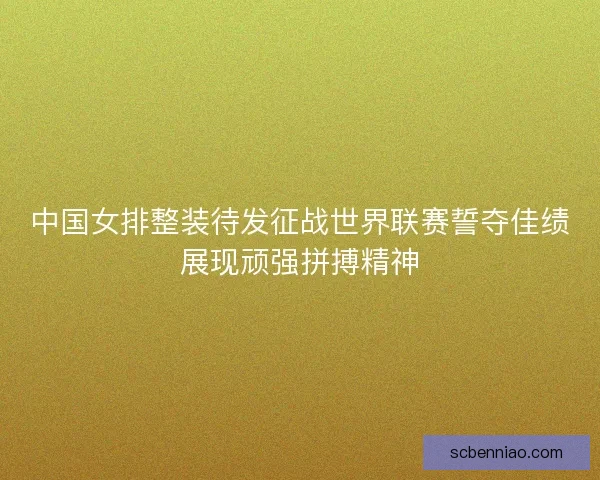 中国女排整装待发征战世界联赛誓夺佳绩展现顽强拼搏精神